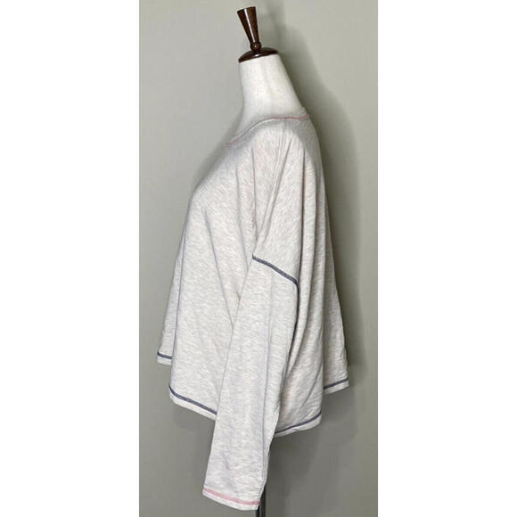 Madewell MWL Superbrushed Pullover Long Sleeve Easygoing Sweatshirt Oatmeal - Picture 7 of 9